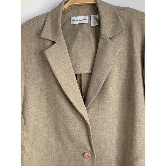 Alfred Dunner Womens Blazer Size 16 Tan Polyester 2 Button Jacket REE10485 - Picture 2 of 8